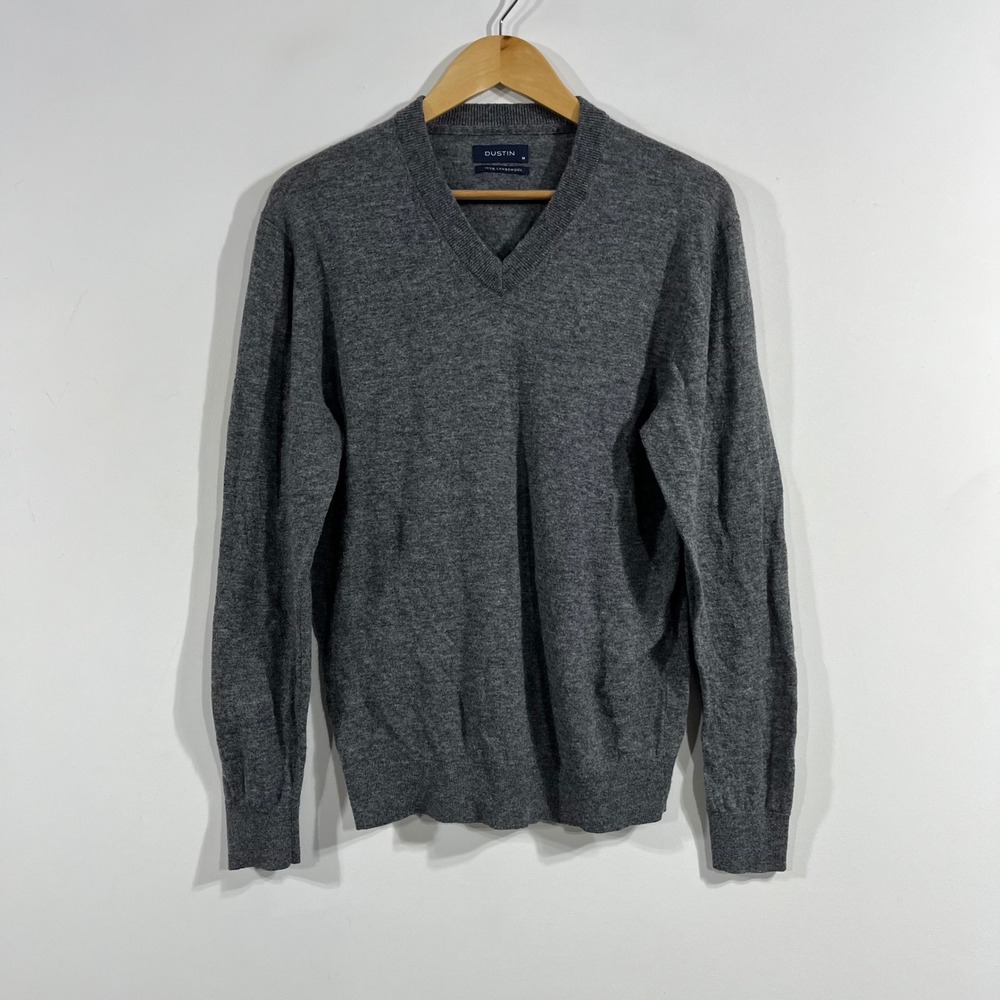 Dustin Quiet Luxury Heritage 100% Lambswool Sweater Womens Medium Knit Pullover